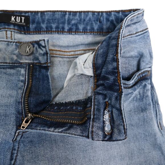 Kut from the Kloth Womens 6 Catherine Boyfriend Pearl Bead Embellished Crop Jean - Picture 9 of 11